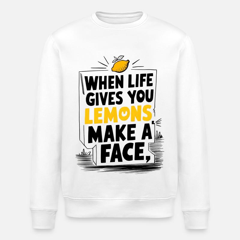 Make a Face - Stanley/Stella ROLLER Unisex Organic Sweatshirt - white