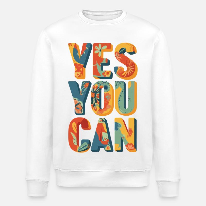 Ondes positives - Sweat bio ROLLER Stanley/Stella Unisexe - blanc