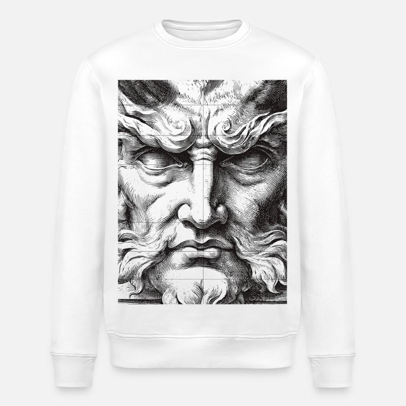 Steingesicht - Stanley/Stella Unisex Bio-Sweatshirt ROLLER - Weiß