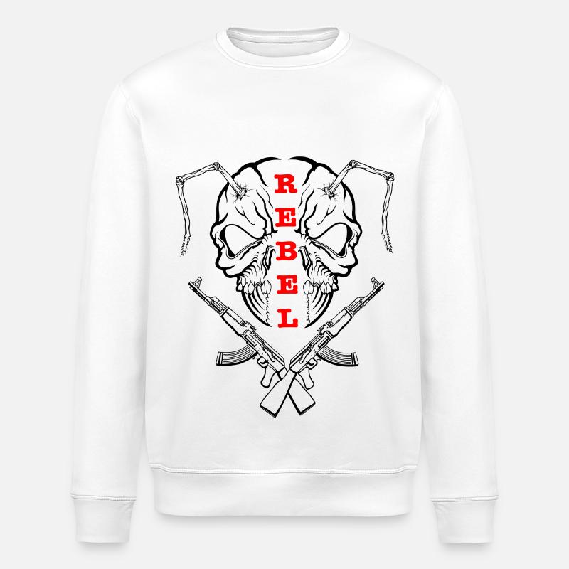 « REBEL EYES - Expression intrépide » - Sweat bio ROLLER Stanley/Stella Unisexe - blanc