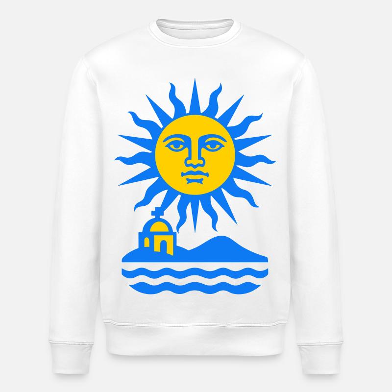 Greece Sun Art - Stanley/Stella ROLLER Unisex Organic Sweatshirt - white