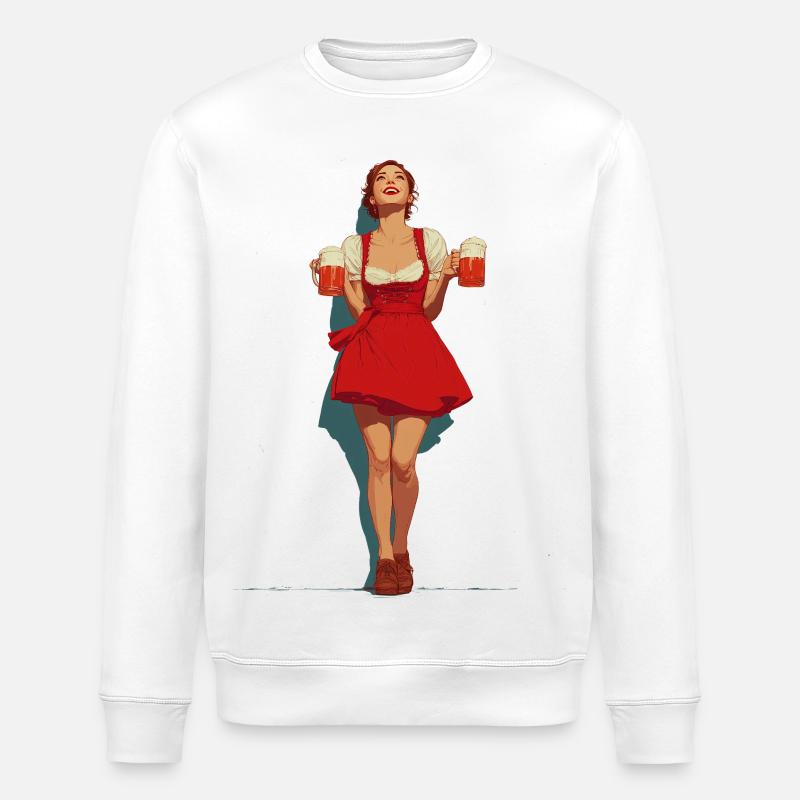 Biermädl - Stanley/Stella Unisex Bio-Sweatshirt ROLLER - Weiß