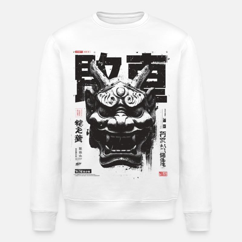 Oni MAsk - Stanley/Stella Unisex Bio-Sweatshirt ROLLER - Weiß
