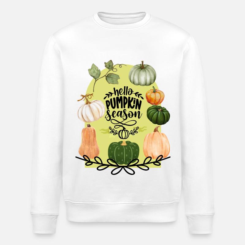 Hallo Kürbis-Saison - Stanley/Stella Unisex Bio-Sweatshirt ROLLER - Weiß