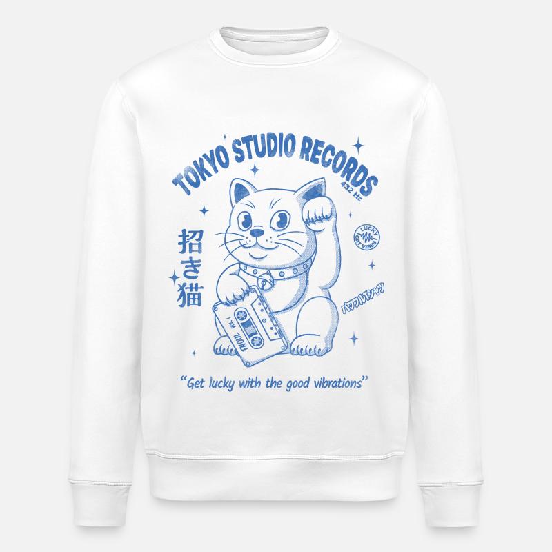 Maneki Neko - Stanley/Stella ROLLER Unisex Organic Sweatshirt - white