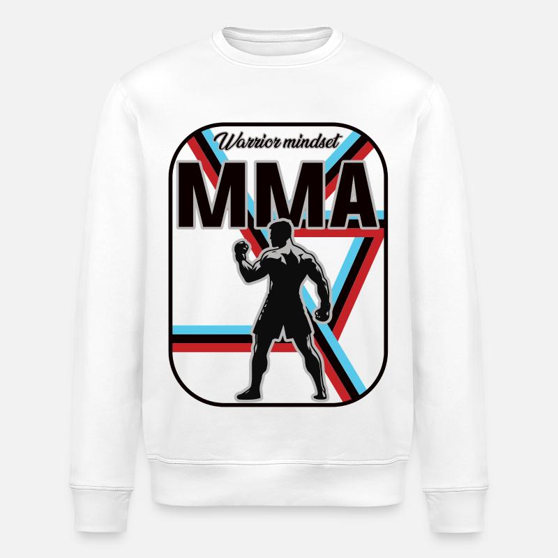 MMA Design – Warrior Mindset - Stanley/Stella ROLLER Unisex Organic Sweatshirt - white