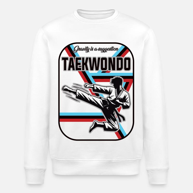 Taekwondo Design – Gravity is a Suggestion - Stanley/Stella ROLLER Unisex Organic Sweatshirt - white