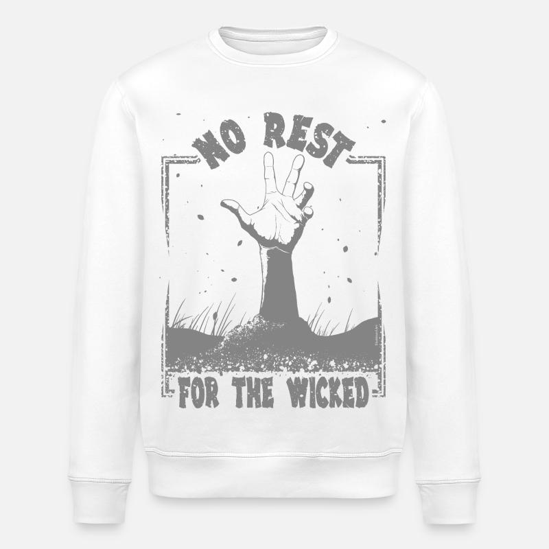 No rest for the wicked - Stanley/Stella ROLLER Unisex Organic Sweatshirt - white