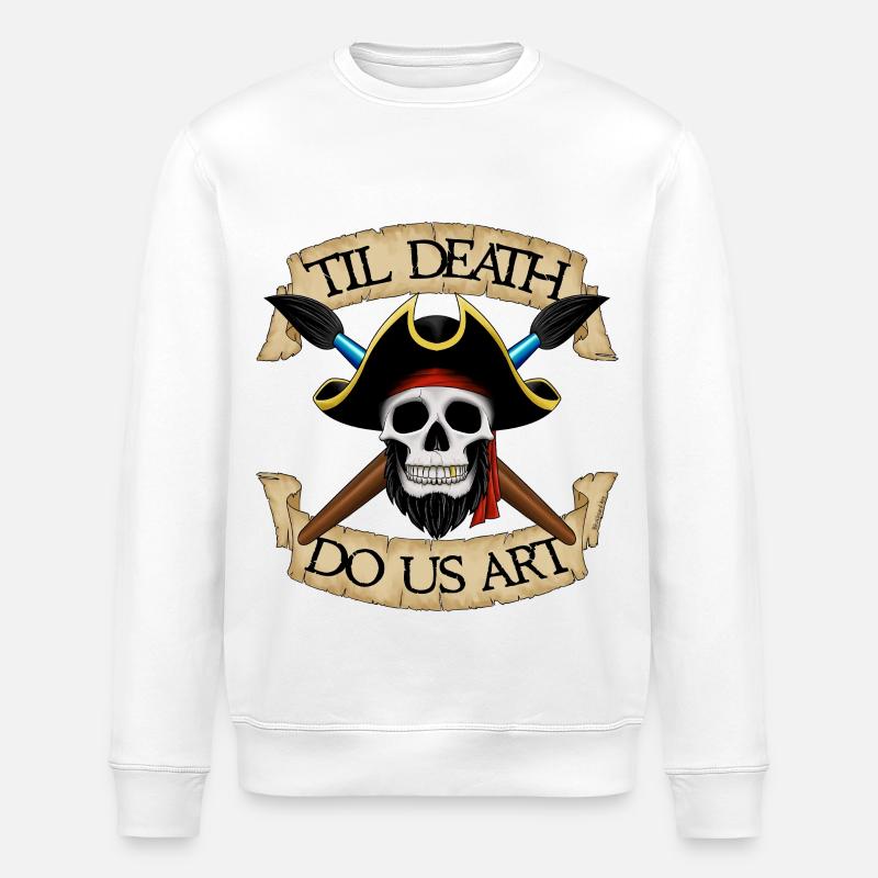 Kunst ist Leben - Stanley/Stella Unisex Bio-Sweatshirt ROLLER - Weiß