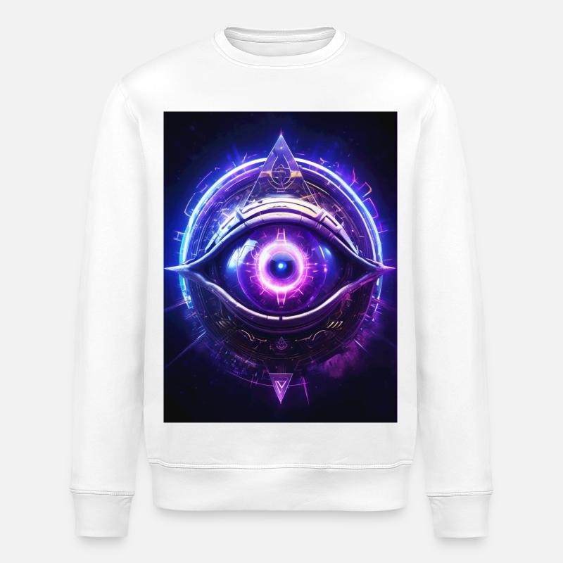 Brow Chakra – Ajna: The Third Eye - Stanley/Stella ROLLER Unisex Organic Sweatshirt - white