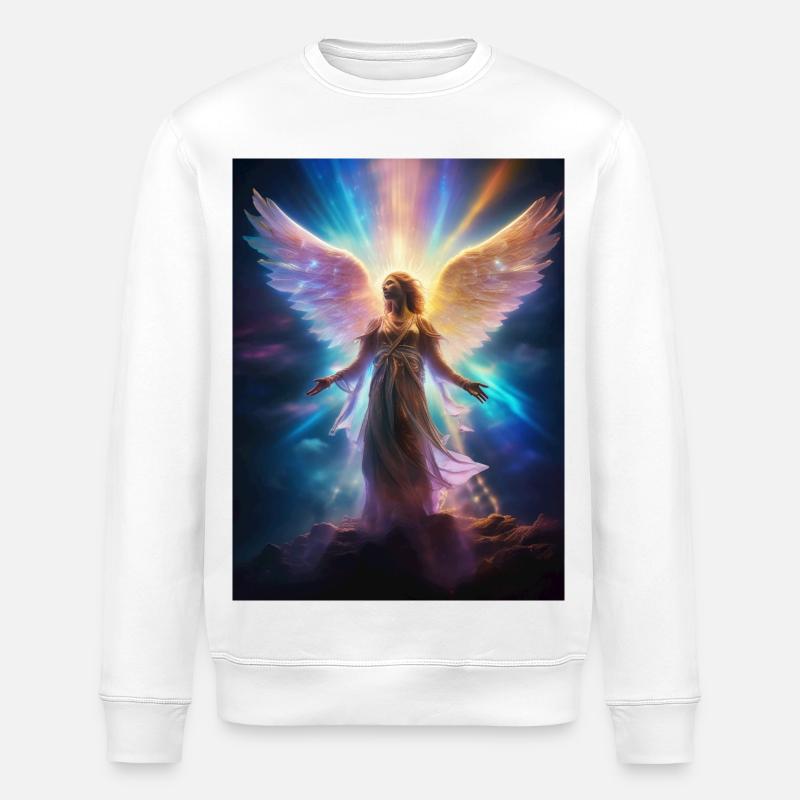 Aufstieg_der_Fluegel_Himmlische_Transformation - Stanley/Stella Unisex Bio-Sweatshirt ROLLER - Weiß