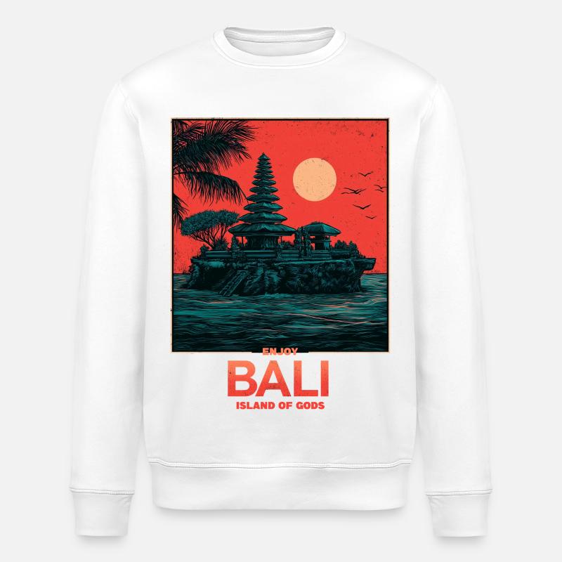 Bali Insel der Götter - Stanley/Stella Unisex Bio-Sweatshirt ROLLER - Weiß
