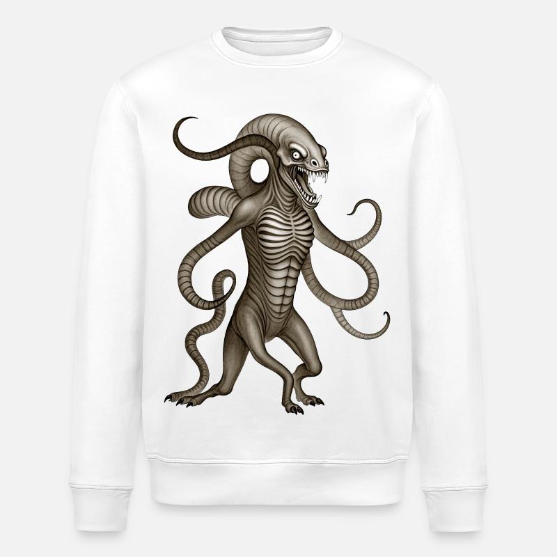 BUG #7 - dark hell - Sweat bio ROLLER Stanley/Stella Unisexe - blanc