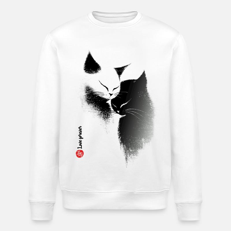 Amour des chats - Sweat bio ROLLER Stanley/Stella Unisexe - blanc