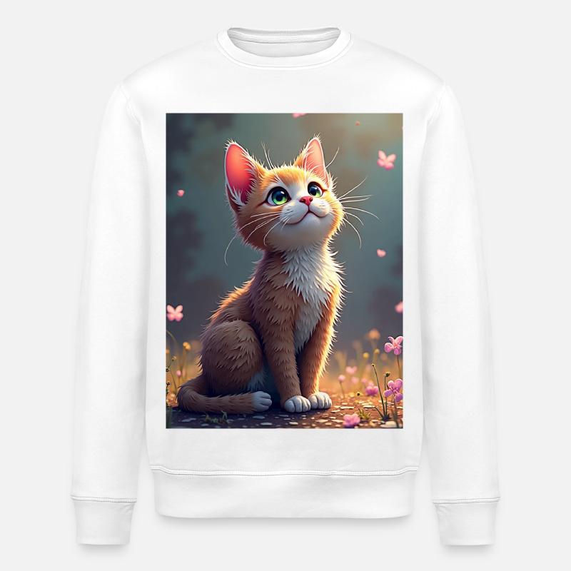chaton_mignon - Sweat bio ROLLER Stanley/Stella Unisexe - blanc