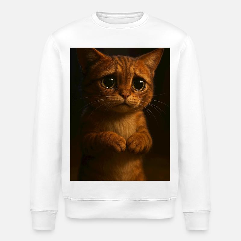 Süßes Kätzchen - Stanley/Stella Unisex Bio-Sweatshirt ROLLER - Weiß