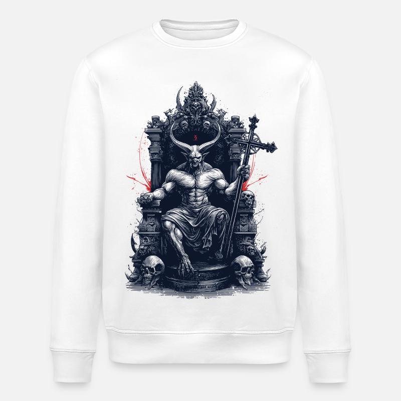 Night King - Stanley/Stella ROLLER Unisex Organic Sweatshirt - white