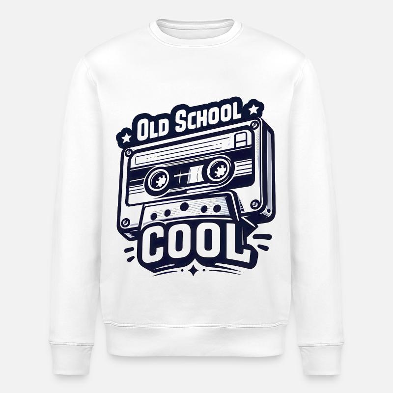Cassettes rétro - Sweat bio ROLLER Stanley/Stella Unisexe - blanc