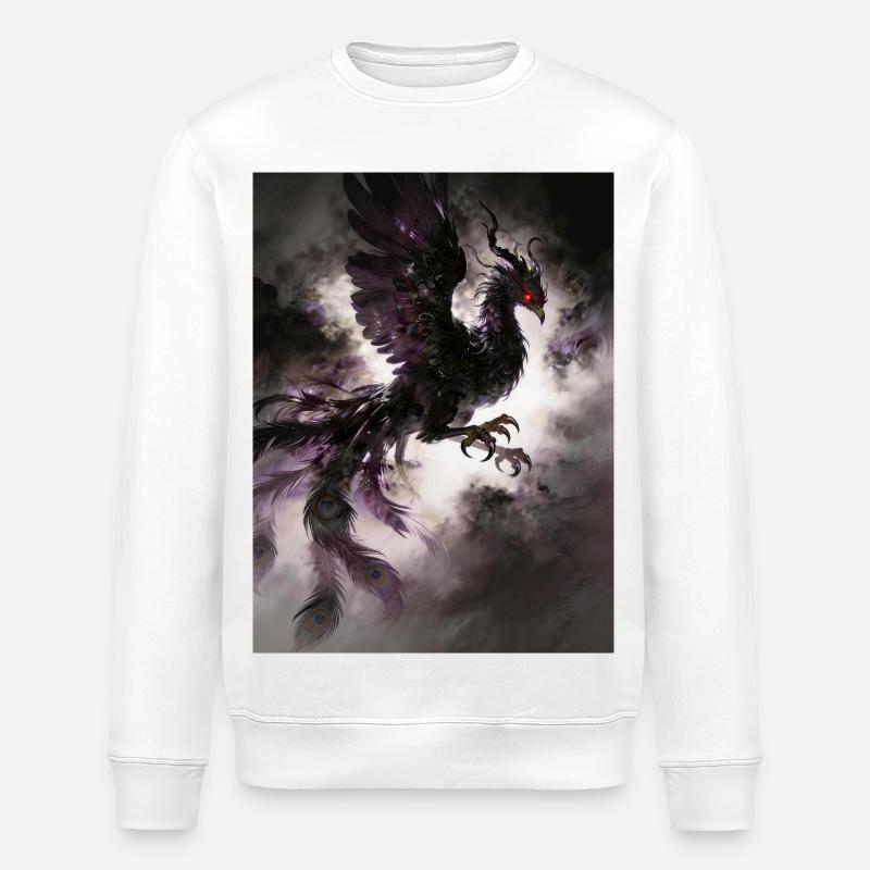 Le Phénix Noir : Ombre et Renaissance - Sweat bio ROLLER Stanley/Stella Unisexe - blanc