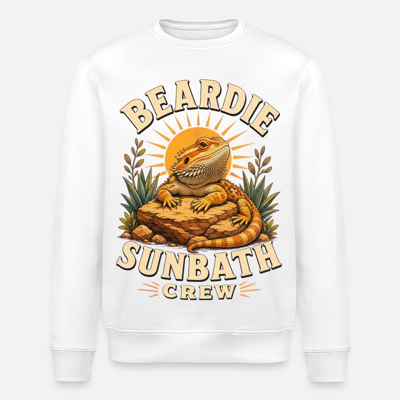 BEARDIE SUNBATH CREW - Stanley/Stella Unisex Bio-Sweatshirt ROLLER - Weiß