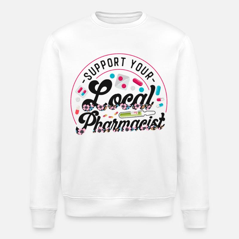 Pharmacy Tech Technician - Stanley/Stella Unisex Bio-Sweatshirt ROLLER - Weiß