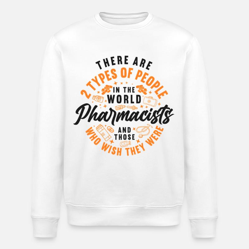 Pharmacy Tech Technician - Stanley/Stella Unisex Bio-Sweatshirt ROLLER - Weiß