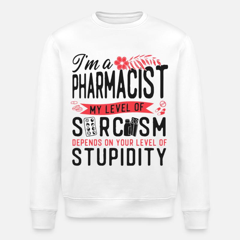 Pharmacy Tech Technician - Stanley/Stella ROLLER Unisex Organic Sweatshirt - white