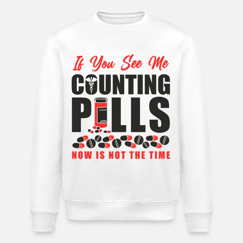 Pharmacy Tech Technician - Stanley/Stella ROLLER Unisex Organic Sweatshirt - white