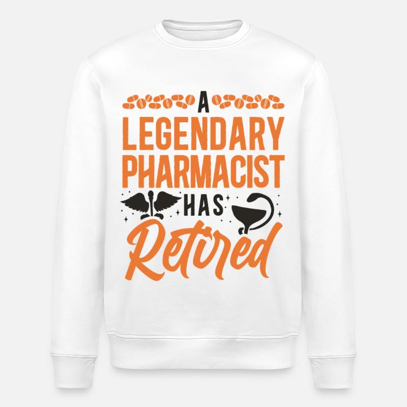 Pharmacy Tech Technician - Stanley/Stella ROLLER Unisex Organic Sweatshirt - white