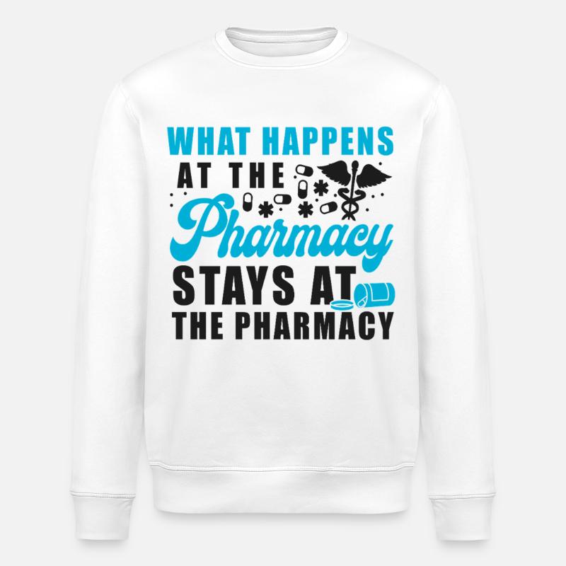 Pharmacy Tech Technician - Stanley/Stella ROLLER Unisex Organic Sweatshirt - white