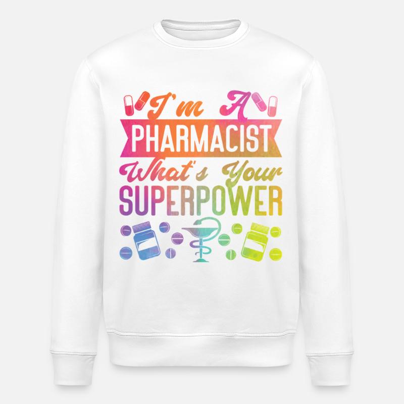 Pharmacy Tech Technician - Stanley/Stella Unisex Bio-Sweatshirt ROLLER - Weiß