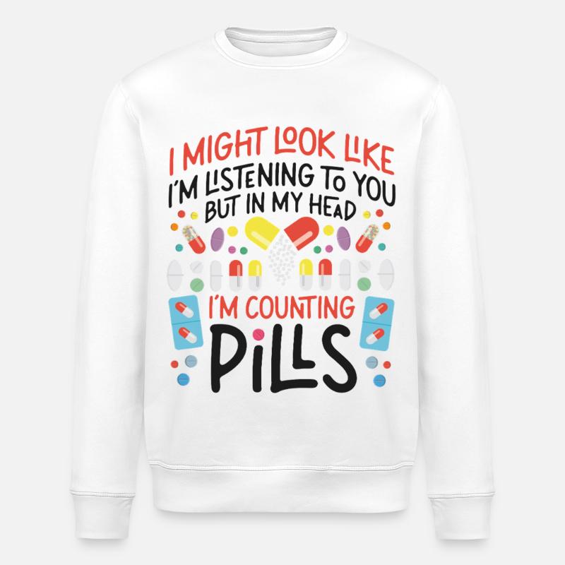 Pharmacy Tech Technician - Stanley/Stella Unisex Bio-Sweatshirt ROLLER - Weiß