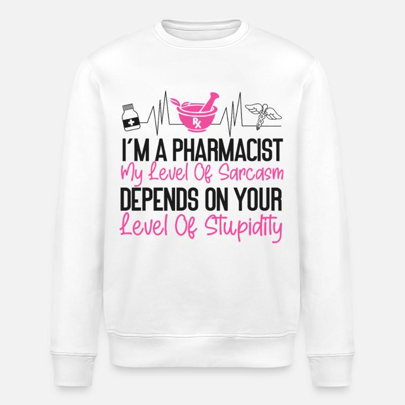 Technicien en pharmacie - Sweat bio ROLLER Stanley/Stella Unisexe - blanc
