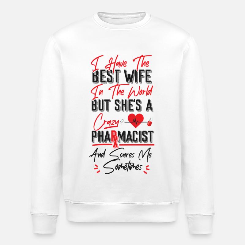 Pharmacy Tech Technician - Stanley/Stella ROLLER Unisex Organic Sweatshirt - white