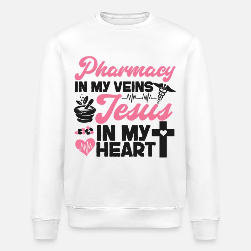 Technicien en pharmacie - Sweat bio ROLLER Stanley/Stella Unisexe - blanc