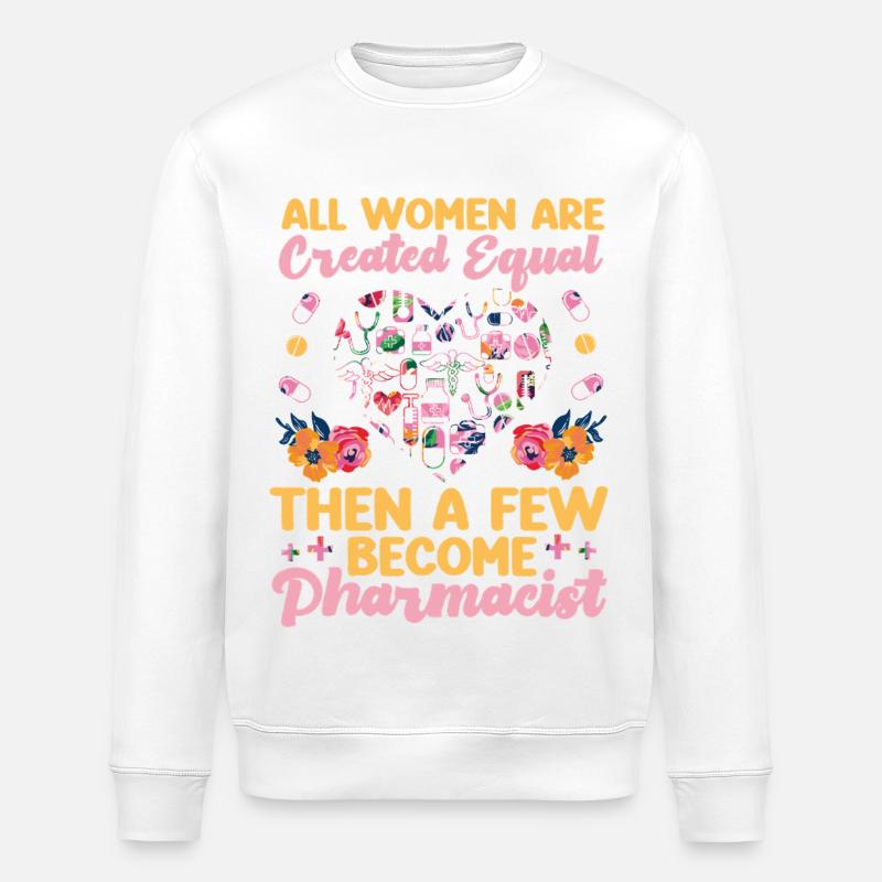 Pharmacy Tech Technician - Stanley/Stella ROLLER Unisex Organic Sweatshirt - white