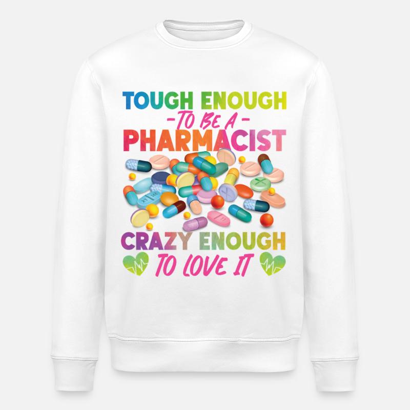 Pharmacy Tech Technician - Stanley/Stella Unisex Bio-Sweatshirt ROLLER - Weiß