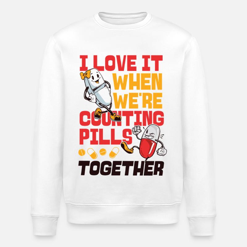 Pharmacy Tech Technician - Stanley/Stella ROLLER Unisex Organic Sweatshirt - white