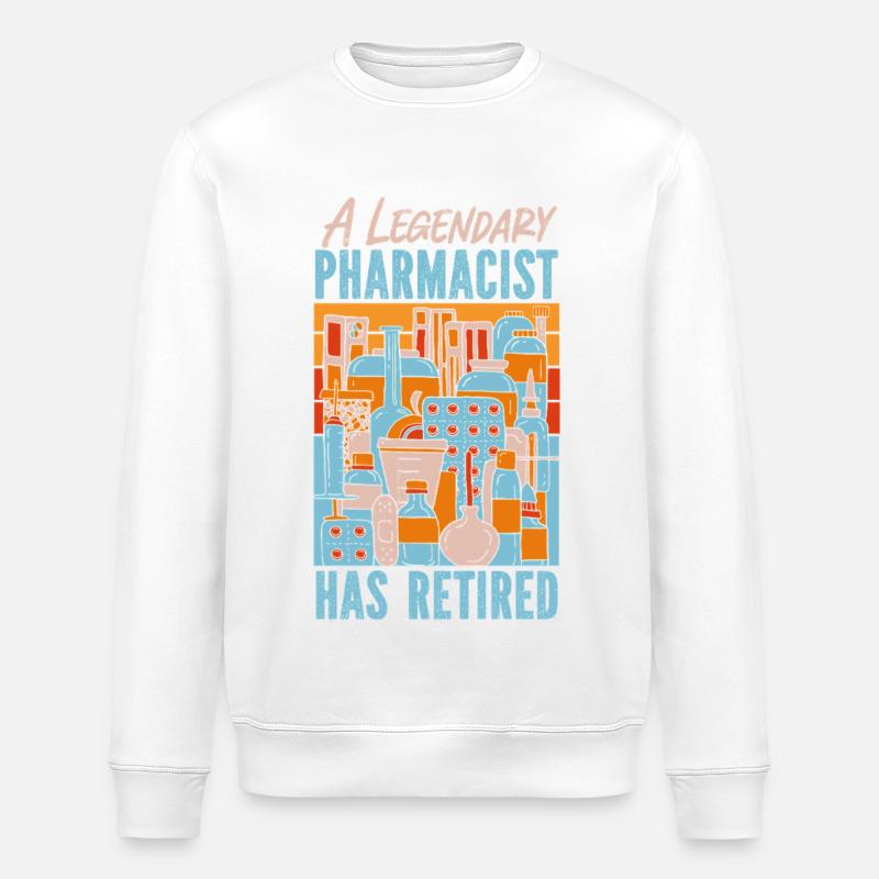 Pharmacy Tech Technician - Stanley/Stella ROLLER Unisex Organic Sweatshirt - white