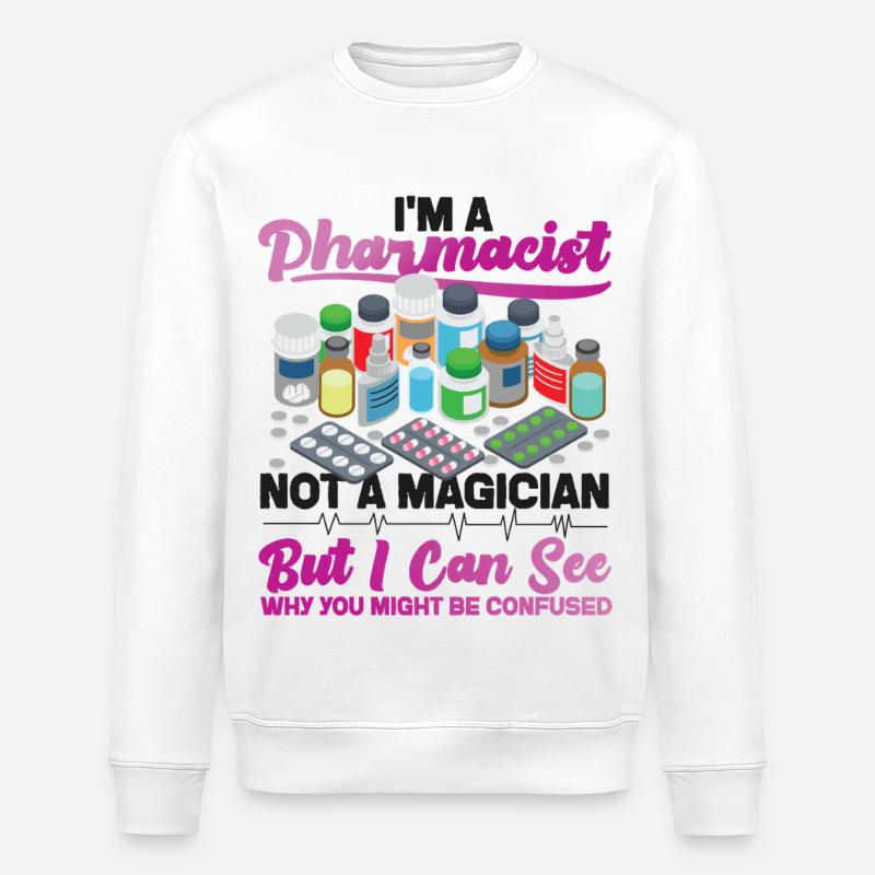 Pharmacy Tech Technician - Stanley/Stella Unisex Bio-Sweatshirt ROLLER - Weiß