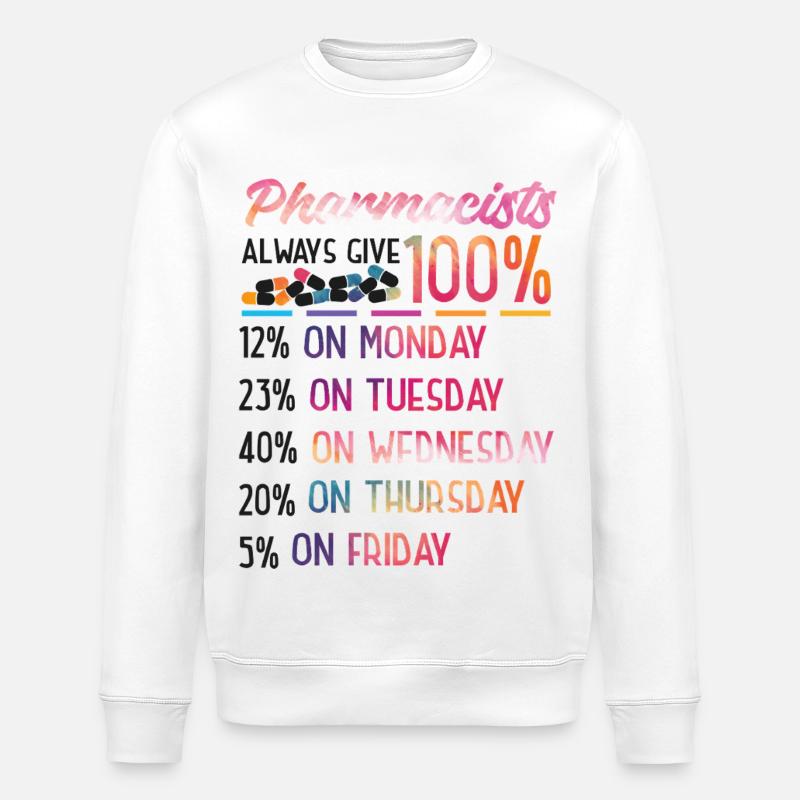 Pharmacy Tech Technician - Stanley/Stella Unisex Bio-Sweatshirt ROLLER - Weiß