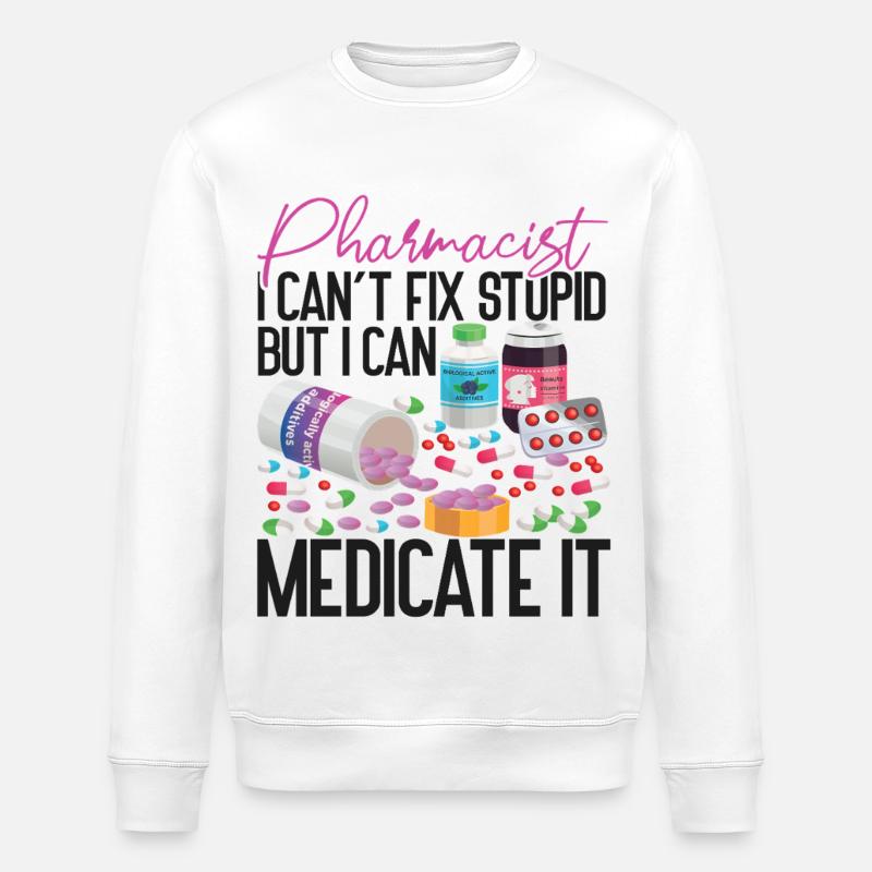 Pharmacy Tech Technician - Stanley/Stella ROLLER Unisex Organic Sweatshirt - white