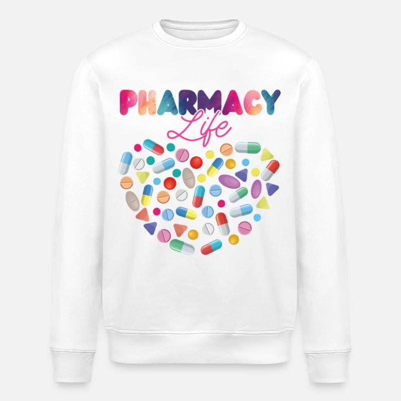 Pharmacy Tech Technician - Stanley/Stella Unisex Bio-Sweatshirt ROLLER - Weiß