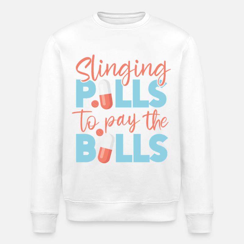 Pharmacy Tech Technician - Stanley/Stella ROLLER Unisex Organic Sweatshirt - white