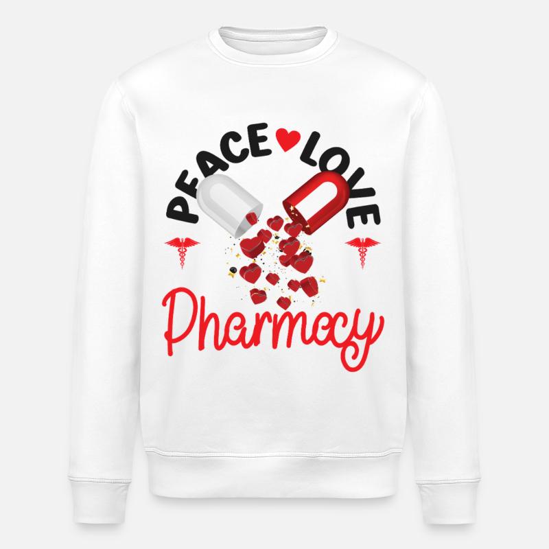 Pharmacy Tech Technician - Stanley/Stella ROLLER Unisex Organic Sweatshirt - white