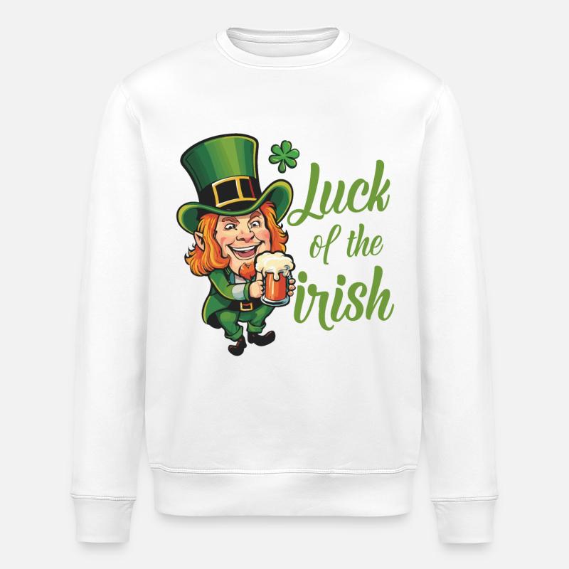 Leprechaun Leprechaun Saint-Patrick Irlande - Sweat bio ROLLER Stanley/Stella Unisexe - blanc