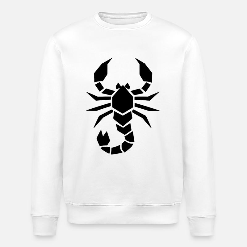 Abstrakter Skorpion Sternzeichen Tierkunst - Stanley/Stella Unisex Bio-Sweatshirt ROLLER - Weiß