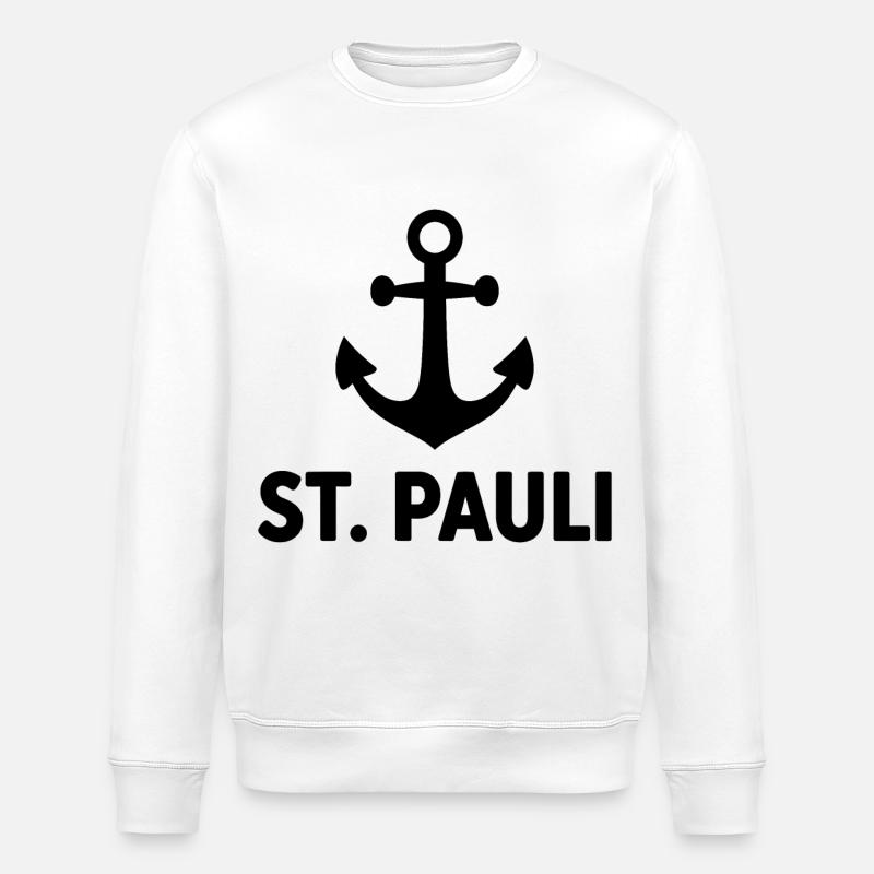St. Pauli Anker Reeperbahn Kiez - Sweat bio ROLLER Stanley/Stella Unisexe - blanc