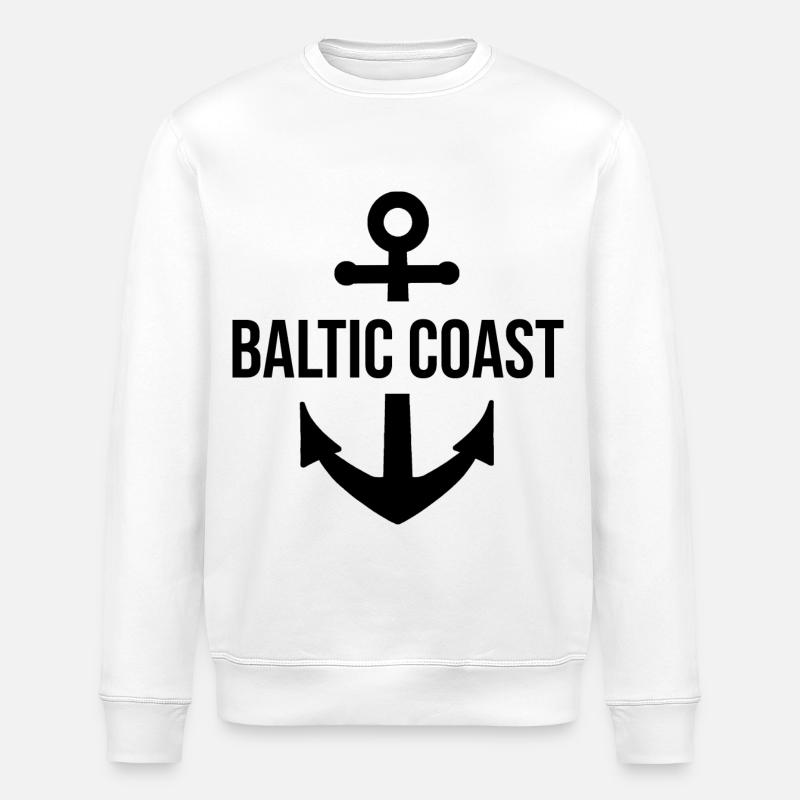 anker baltic coast - Stanley/Stella Unisex Bio-Sweatshirt ROLLER - Weiß