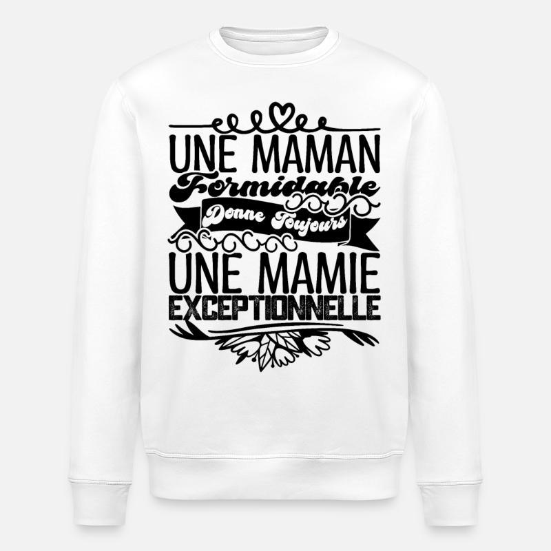 Grandma Gift- An Exceptional Granny. - Stanley/Stella ROLLER Unisex Organic Sweatshirt - white